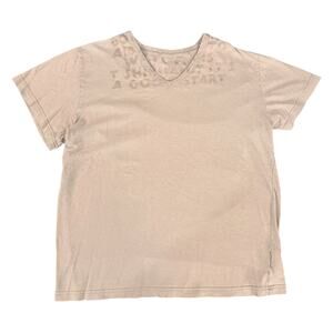 Maison Margiela AIDS T-Shirt Cream Boxy Cropped 19.5x22.5